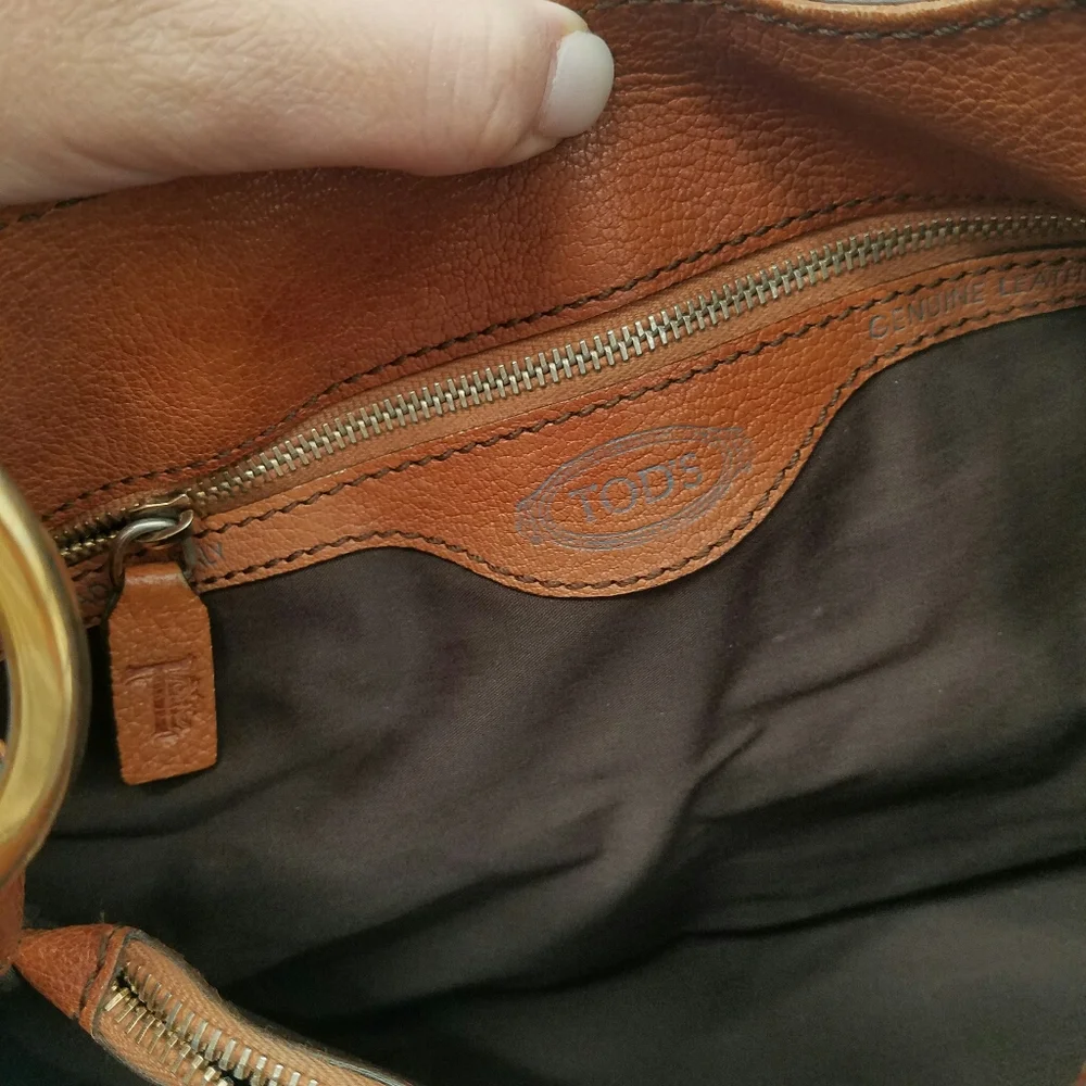 Tod's Peggy Hobo Shoulder Bag Brown Soft Leather